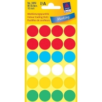 Avery 3089 Ø 18 mm assorted coloured marking dots (96 labels) 3089 212388
