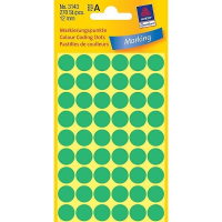 Avery 3143 green marking dots, Ø 12mm (270 labels)(10-pack)