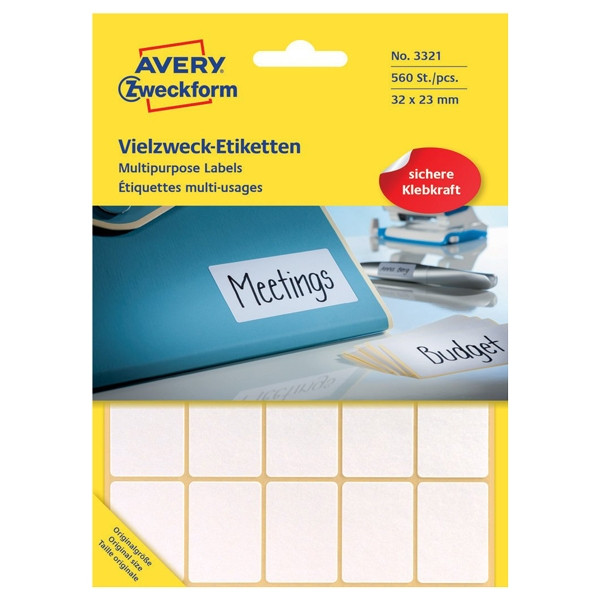 Avery 3321 multi-purpose labels 32 x 23 mm white (560 labels) 3321 212172 - 1