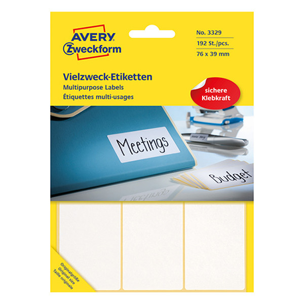 Avery 3329 multi-purpose labels 76 x 39 mm white (192 labels) 3329 212210 - 1