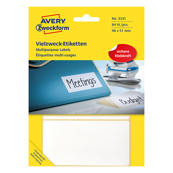 Avery 3331 multi-purpose labels 98 x 51 mm white (84 labels) 3331 212214 - 1