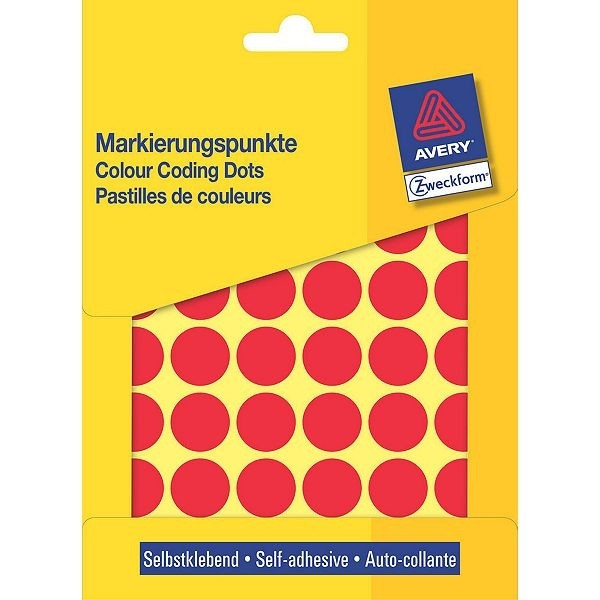 Avery 3374 Ø 18 mm red marking dots (1056 labels) 3374 212364 - 1