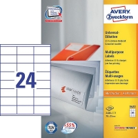 Avery 3422 labels multi-purpose labels, 70mm x 35mm white (2400 labels) 3422 212470