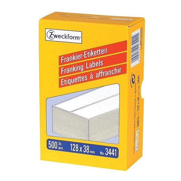 Avery 3441 franking labels 128 x 38 mm white (500 labels) 3441 212218 - 1