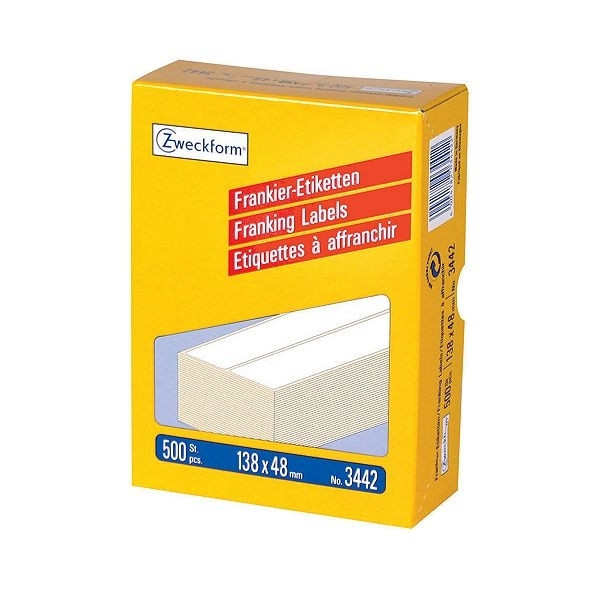 Avery 3442 franking labels 138 x 48 mm white (500 labels) 3442 212234 - 1