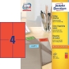 Avery 3456 red multi-purpose labels, 105mm x 148 mm (400 labels)