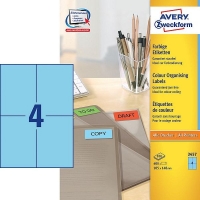 Avery 3457 blue multi-purpose labels, 105mm x 148mm (400 labels) 3457 212254