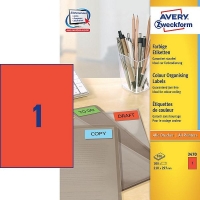 Avery 3470 multi-purpose labels 210 x 297 mm red (100 labels) 3470 212246