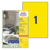 Avery 3473 multi-purpose labels 210 x 297 mm yellow (100 labels) 3473 212252