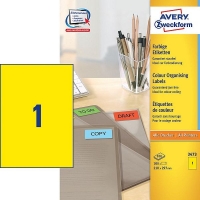 Avery 3473 multi-purpose labels 210 x 297 mm yellow (100 labels) 3473 212252