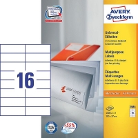 Avery 3484 multi-purpose labels 105 x 37 mm white (1600 labels) 3484 212004