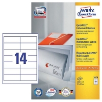 Avery 3678 multi-purpose labels 97 x 37 mm (1400 labels) 3678 212674