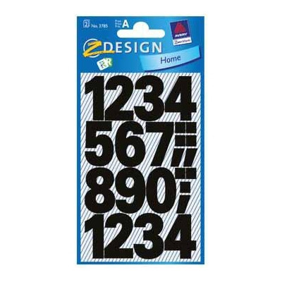 Avery 3785 large black 0-9 labels 3785 212510 - 1