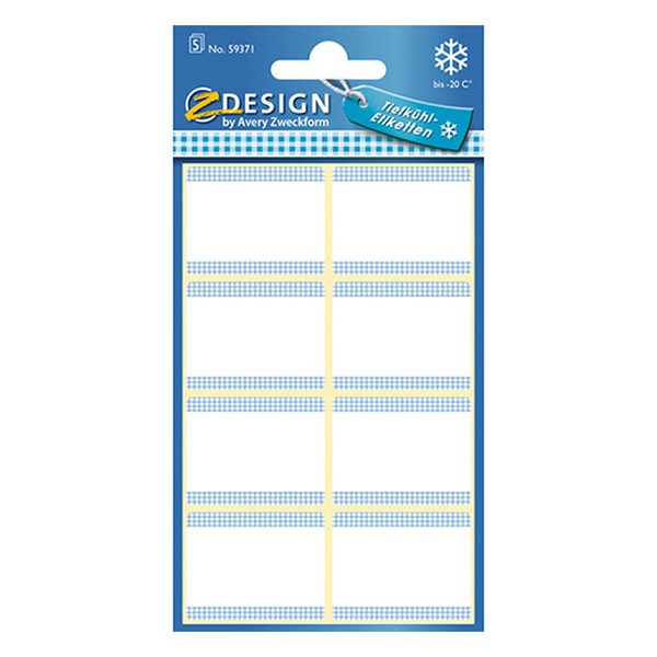 Avery 59371 blue/white freezer labels, 28mm x 36mm (40 labels) 59371 212651 - 1