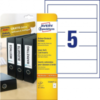Avery C32267-25 binder spine insert cards 54mm x 190mm (125 labels) C32267-25 212816