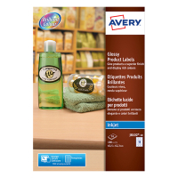 Avery J8102-10 glossy product labels oval 63.5 x 42.3 white (180 labels) J8102-10 212600