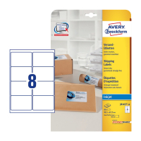 Avery J8165-10 shipping labels, 99.1mm x 63.5mm (80 labels) J8165-10 212627