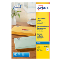 Avery J8560-25 transparent labels 63.5mm x 38.1mm (525 labels) J8560-25 212542