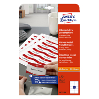 Avery L4727-20 white name badge insert cards, 54mm x 90mm (240 labels) L4727-20 212588