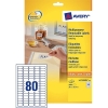Avery L4732-25 white universal labels, 35.6mm x 16.9mm (2,000 labels)