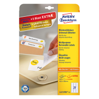 Avery L4737-25 white multi-purpose labels, 63.5mm x 29.6mm (675 labels) L4737REV-25 212582