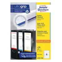 Avery L4761-100 white file spine labels, 192mm x 61mm (400 labels) L4761-100 212112