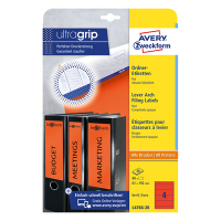 Avery L4766-20 red binder spine labels, 192mm x 61mm (80 labels) L4766-20 212520