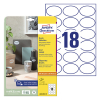 Avery L6024REV-25  white removable product labels oval 63.5mm x 42.3mm (450 labels) 212468 - 1