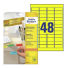 Avery L6041-20 yellow labels, 45.7mm x 21.2mm (960 labels) 212763 - 1