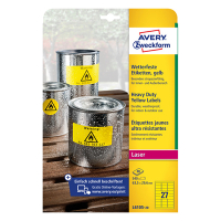 Avery L6105-20 yellow weatherproof labels, 63.5mm x 29.6mm (540 labels) L6105-20 212699