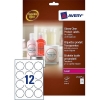 Avery L7127-10 round glossy transparent product labels, Ø 60mm (120 labels)