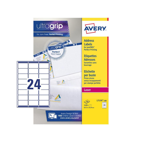 Avery L7159-100 quickpeel address labels 63.5 x 33.9 mm (2400 labels) L7159-100 212102 - 1