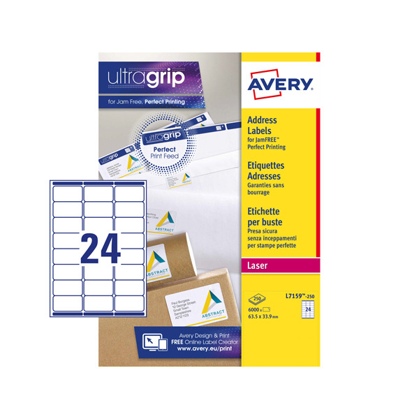 Avery L7159-250 Quick Peel Address Labels 63.5 x 33.9 mm (6000 labels) L7159-250 212266 - 1