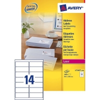 Avery L7163-250 Quick Peel Address Labels 99.1 x 38.1 mm (3500 labels) L7163-250 212300