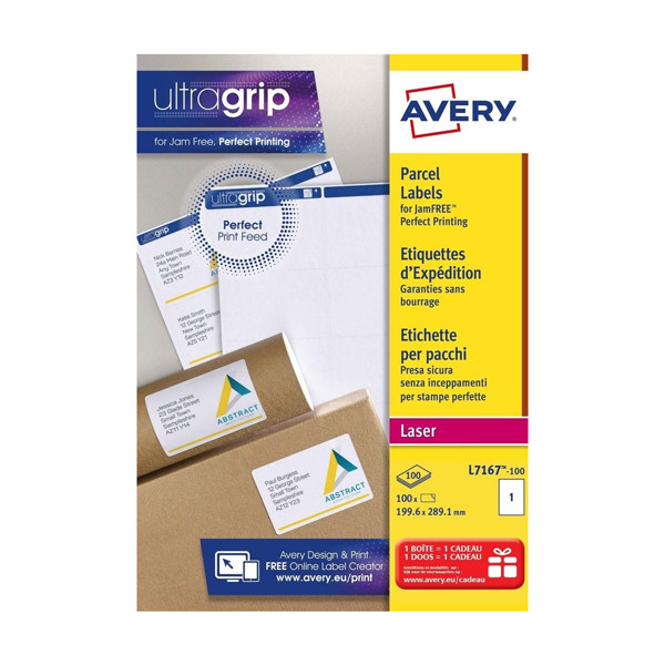 Avery L7167-100 shipping labels, 199.6mm x 289.1mm (100 labels) L7167-100 212068 - 1