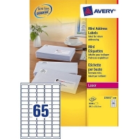Avery L7651-100 quickpeel mini address labels 38.1 x 21.2 mm (6500 labels) L7651-100 212100