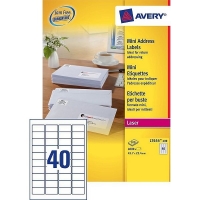 Avery L7654-100 Address labels 45.7mm x 25.4 mm (4000 labels) L7654-100 212643