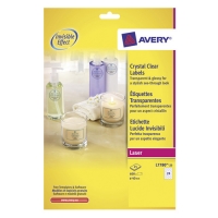 Avery L7780-25 crystal clear labels, 40mm (600 labels) L7780-25 212690