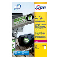Label weatherproof sticker sheets 210mm x 297mm | Avery L4775-20 | 20 labels 212434