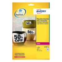 Label weatherproof sticker sheets 45.7mm x 21.2mm | Avery L4778-20 | 960 labels 212418