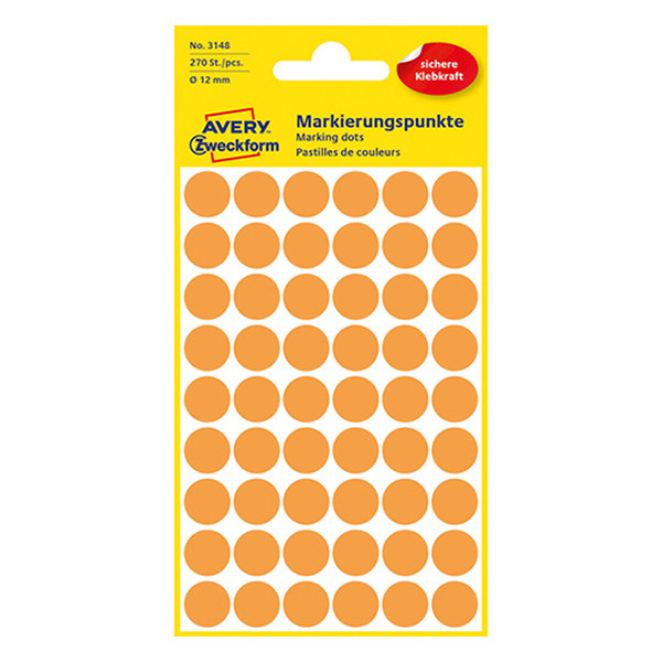 Marking dots Ø12mm (light orange) | Avery 3148 | 270 stickers 212354 - 1