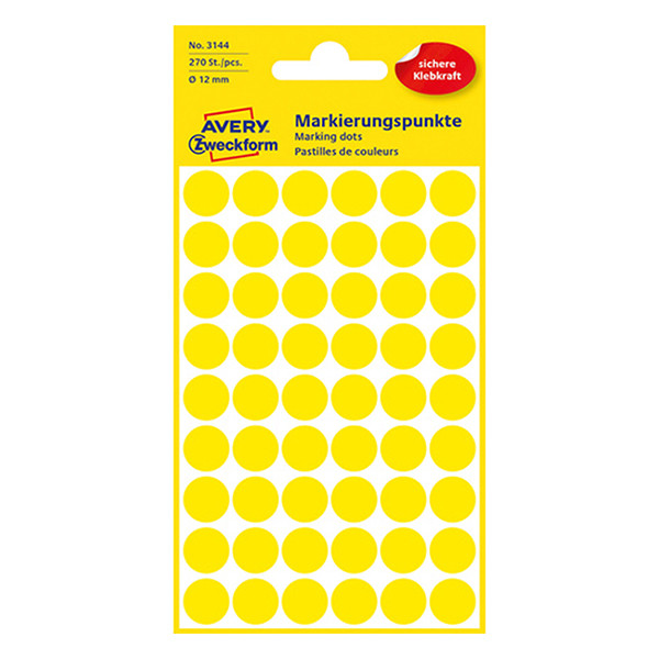 Marking dots Ø12mm (yellow) | Avery 3144 | 270 stickers 212348 - 1
