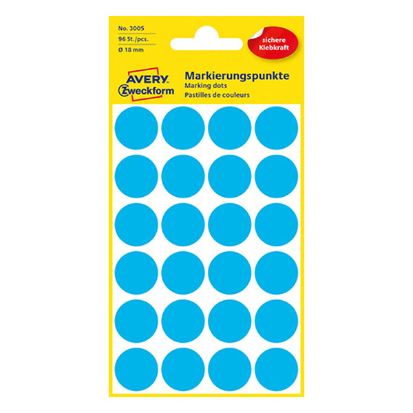 Marking dots Ø18mm (blue) | Avery 3005 | 96 stickers 212366 - 1