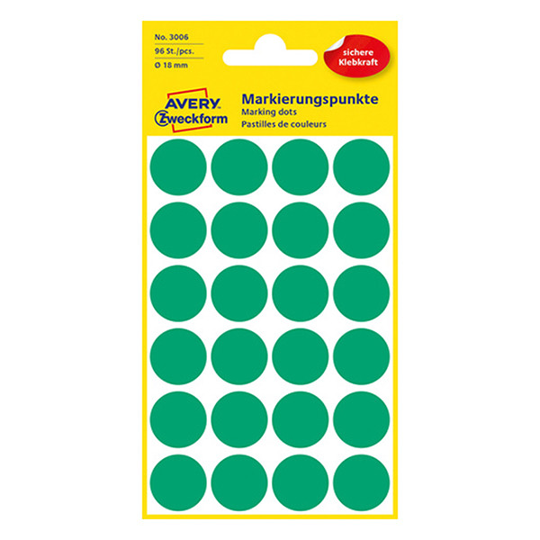 Marking dots Ø18mm (green) | Avery 3006 | 96 stickers 212370 - 1