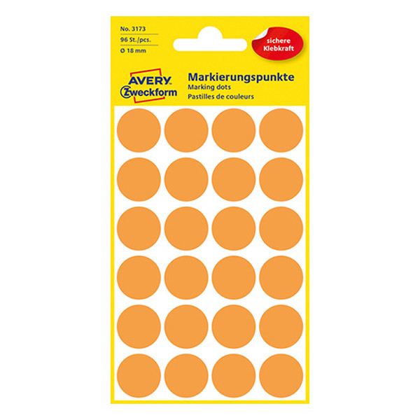 Marking dots Ø18mm (light orange) | Avery 3173 | 96 stickers 212384 - 1