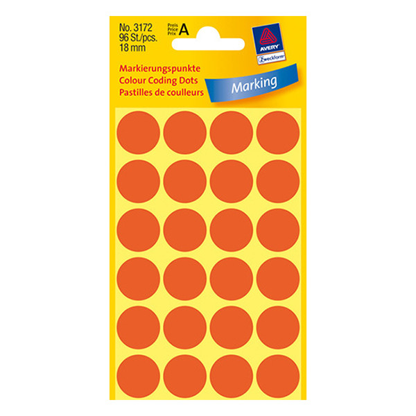 Marking dots Ø18mm (light red) | Avery 3172 | 96 stickers 212382 - 1
