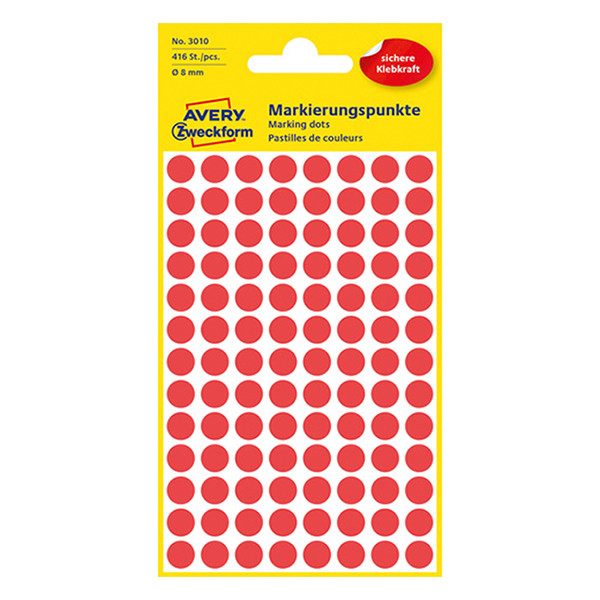 Marking dots Ø8mm (red) | Avery 3010 | 416 stickers 212322 - 1