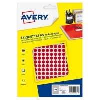 Avery PET08R red marking dots, Ø 8mm (2,940 labels) AV-PET08R 212706