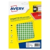 Avery PET08V green marking dots, Ø 8mm (2,940 labels)
