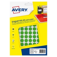 Avery PET15B green markers, Ø 15mm (960 labels) AV-PET15V 212716